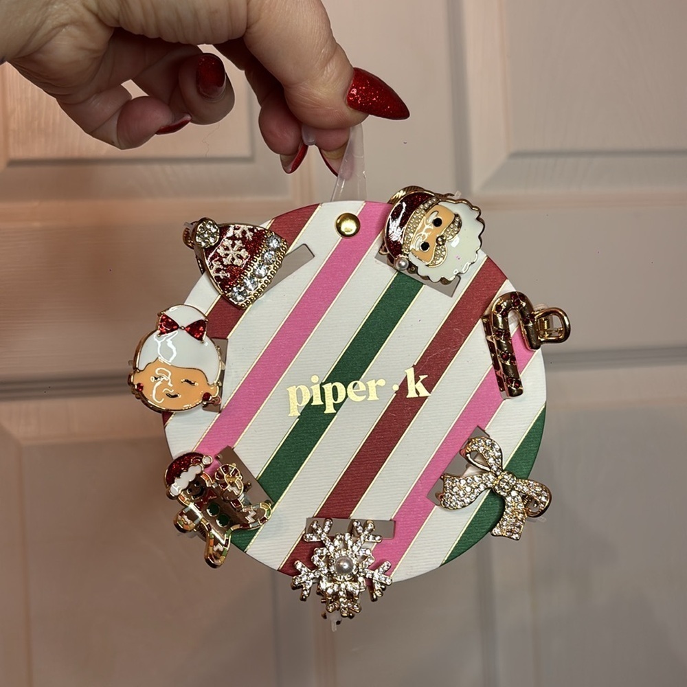 Piper K Christmas Themed Hair Clips - Picture 2 of 4
